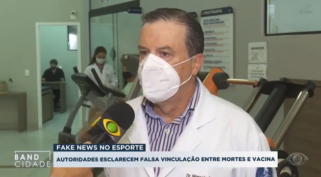  Diretor Científico da SBMEE, Dr. Marcelo Leitão, fala sobre complicações cardíacas pela COVID-19 e segurança da vacinação, na Band.