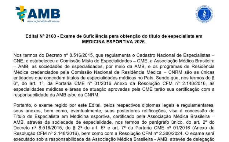  Prova de Título de Especialista (TEME) 2026